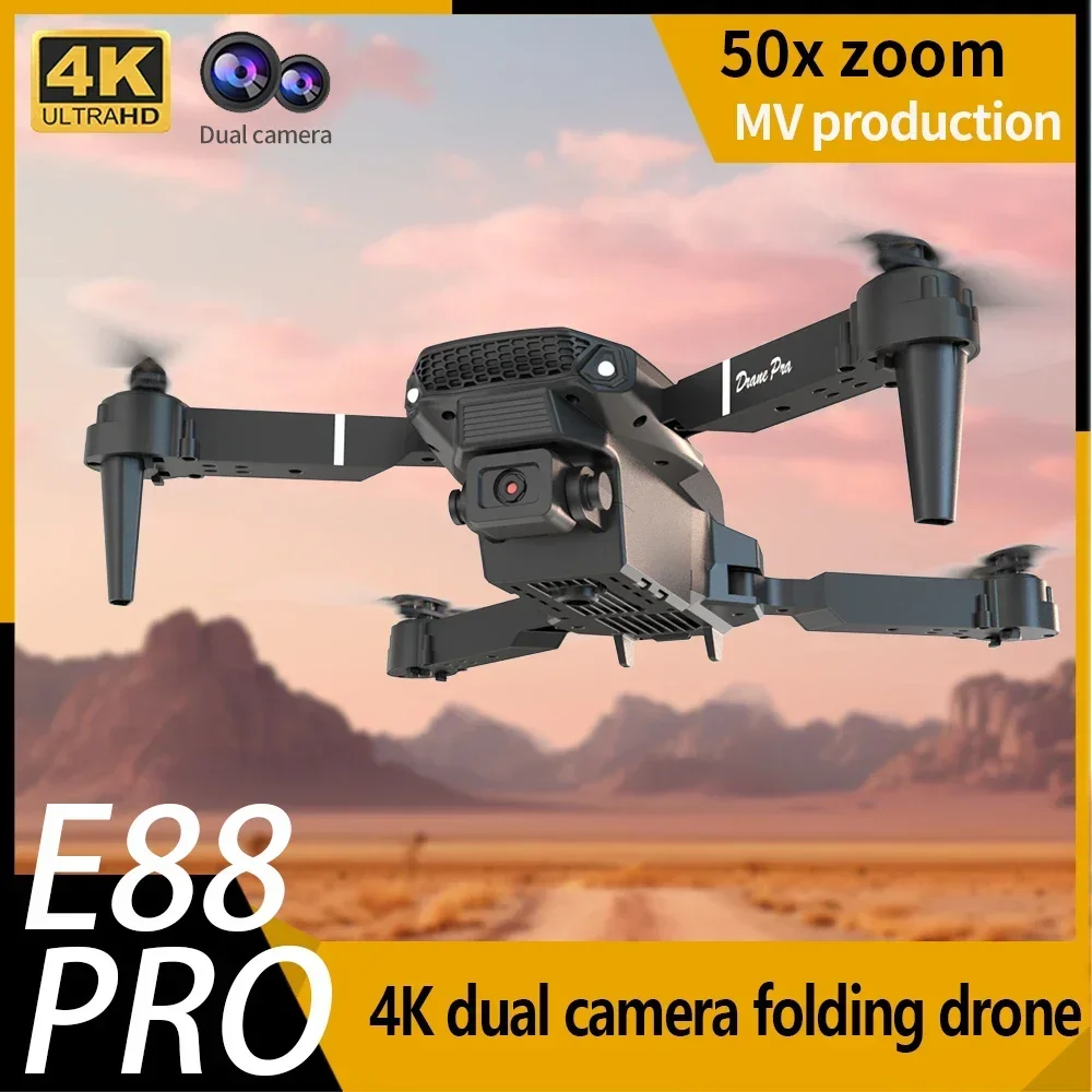 4K HD Camera E88 Mini Drone Wi - Drone Kit Tricopter ulasan dan harga